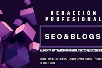 ser tu redactor SEO de artículos y blogs profesionales