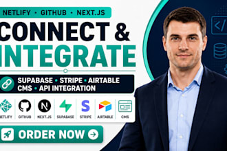 connect netlify github next js supabase stripe airtable cms integration API