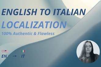 provide professional english to italian localization