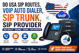 do USA sip routes, voip auto dialer, sip trunk, sip provider