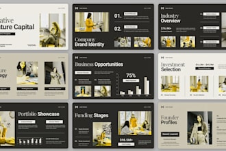 create venture capital powerpoint pitch deck and fundraising presentation design