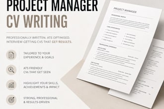 project and business management CV and cover letter writing