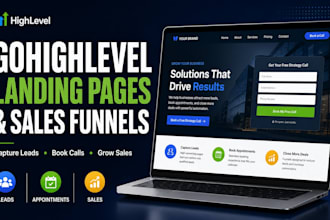 design gohighlevel landing page and gohighlevel sales funnel design