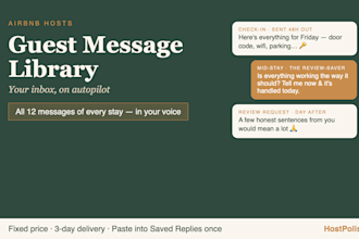 write your complete airbnb guest message templates and saved replies