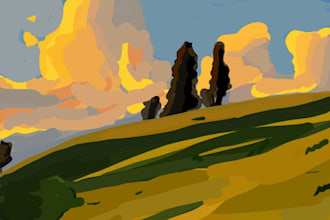 illustrate anything for you in a painterly style