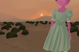 illustrate anything for you in a painterly style