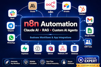 build n8n automation, rag chatbot and custom claude ai agents