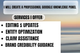 create a professional google knowledge panel