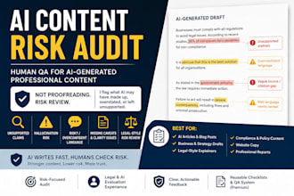 audit ai generated professional content for unsupported claims and risk