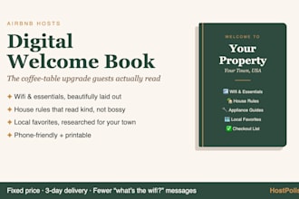 create a beautiful digital welcome book guide for your airbnb