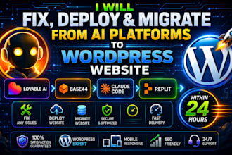 fix deploy migrate lovable ai base44 claude code replit to wordpress website