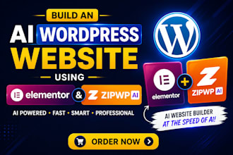 build an ai wordpress website using elementor and zipwp ai