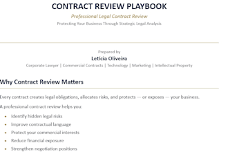review, analyze and redline your commercial contract
