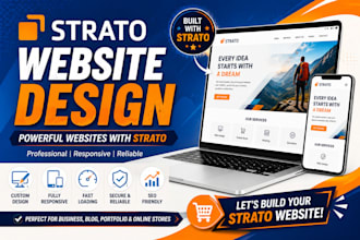 build customize strato wordpress website development and landing page design