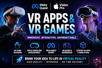 create VR app for apple vision pro and meta quest, VR hand tracking, vr game