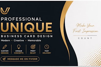 design professional and unique business card