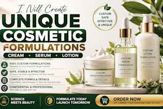 formulate unique cosmetic formulations cream serum lotion