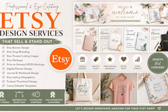 design etsy banner etsy product listing, etsy mockup, etsy pod, planner, journal