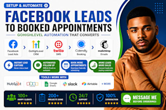 facebook leads gohighlevel twilio calendly mailchimp crm automation integration
