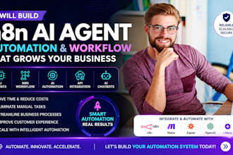 build n8n ai agent, n8n automation, crm workflow automaton, ai chatbot solutions