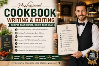 write, edit, and format your cookbook recipes professionally KDP formatting
