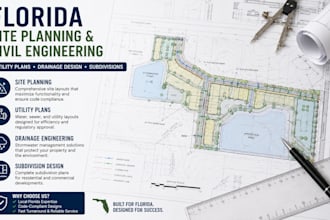 do florida site planning utility plans drainage engineering drawings subdivision