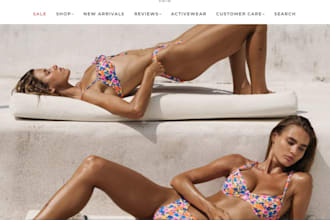 design redesign summer swimwear shopify store luxury resortwear fashion website