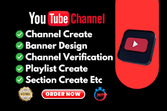 professionally create and setup your youtube channel