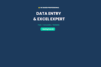 do accurate data entry and excel spreadsheet tasks