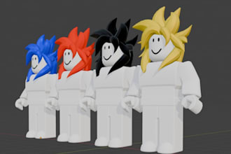 going to create anime style ugc hair for roblox