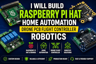 build raspberry pi hat, home automation, drone pcb flight controller, robotics