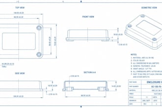 design plastic part, watch technical drawing, 3d cad manufacturing drawing