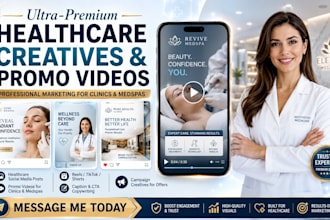 create premium healthcare creatives and high converting promo videos for clinics