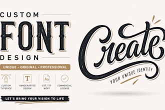 design custom font otf ott hand letterng text typeface typography logo design
