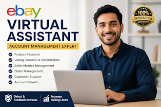 manage ebay account as a VA and product hunting