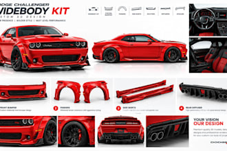 design custom car body kits, widebody kits, bumpers, fenders and spoilers