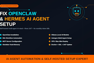 fix openclaw hermes ai agent n8n mcp obsidian memory ollama autogen vps setup
