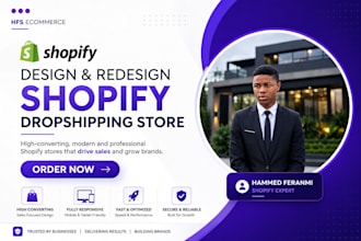 design or redesign a shopify store for dropshipping