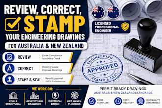 review, correct, stamp your engineering drawings for australia and new zealand
