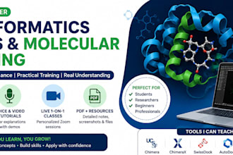 teach bioinformatics tools, molecular docking, and protein analysis