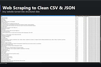 scrape any website and deliver clean data in CSV or json