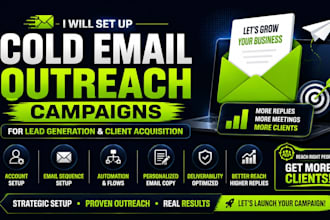 setup cold email outreach campaign lead generation client acquisition