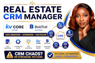 real estate CRM manager kvcore boldtrail data migration automation lead follow