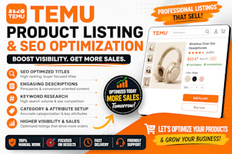 optimize your temu product listings for higher rankings and sales