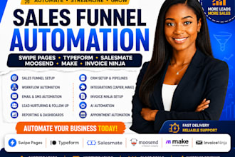 setup swipe pages typeform salesmate moosend make invoice ninja sales funnel