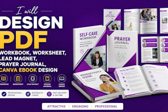 design pdf workbook worksheet lead magnet payer journal canva ebok design volset