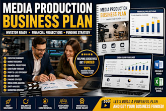 write a media production company business plan with financial projections