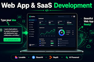 build your web app or saas using lovable, base44 and replit