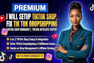 setup tiktok shop fix tik tok dropshippping tiktok shop manager tiktok affiliate