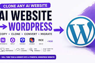 clone convert hostinger ai, replit, lovable durable wix website to wordpress
